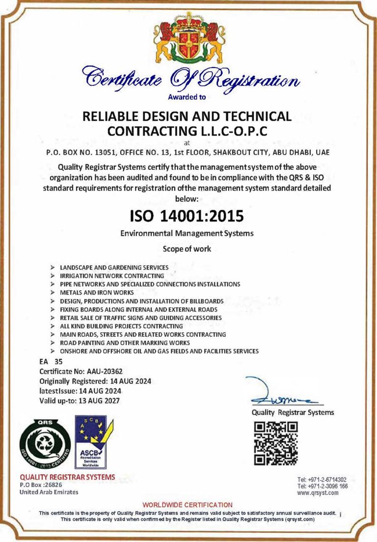 RDTC ISO14001Certificate Exp. 13.8.2027
